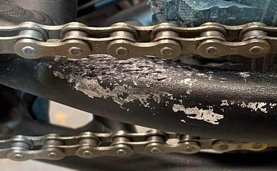 Chainstay chain damage Singletracks Mountain Bike News