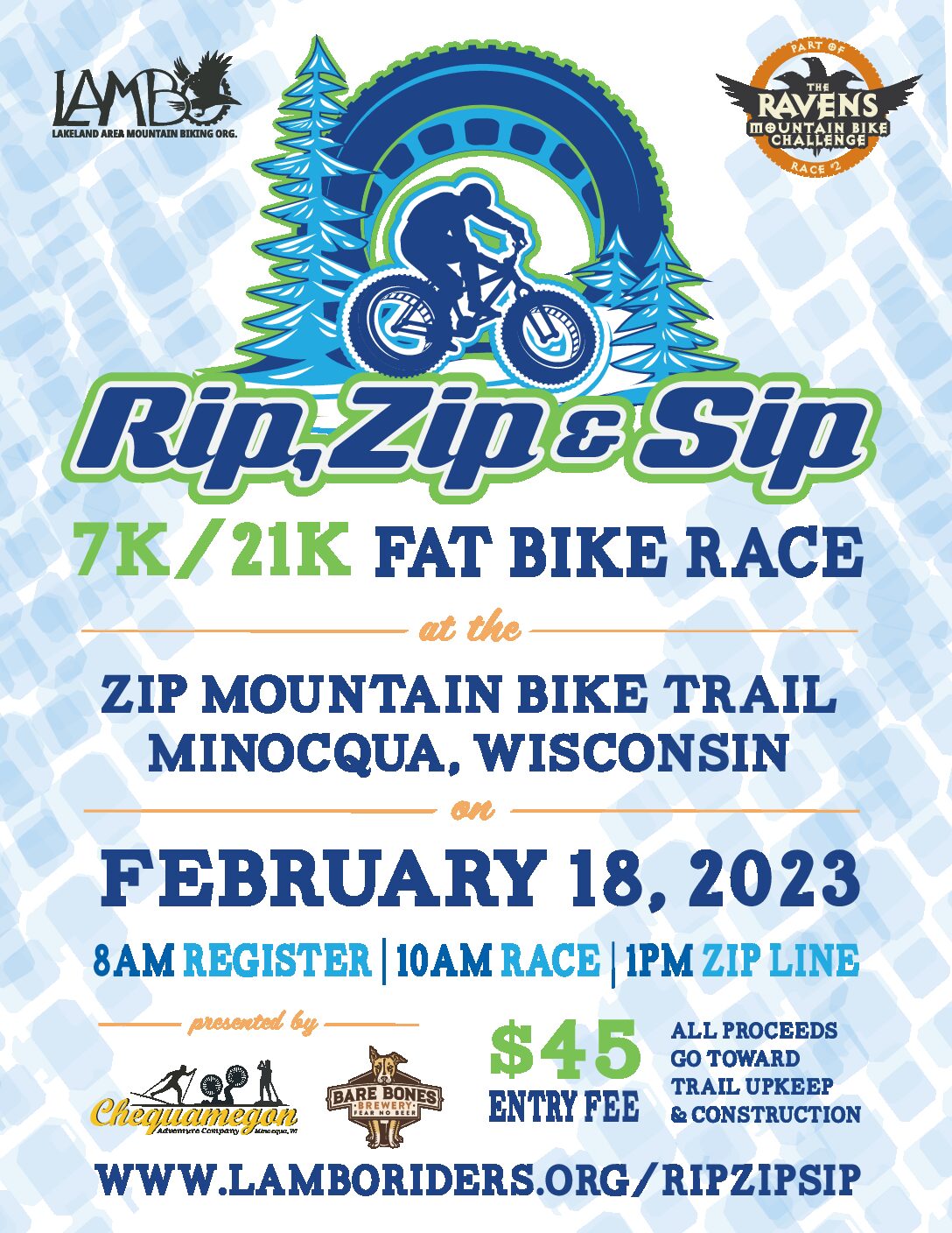 Rip, Zip, and Sip Mountain Bike Event in Minocqua Wisconsin