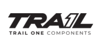 Logo for Trail One Components, featuring the word "TRAIL" in bold typography with the letter "1" stylized to resemble a trail marker, accompanied by the text "TRAIL ONE COMPONENTS" beneath it. The design is sleek and modern, emphasizing outdoor adventure and biking.