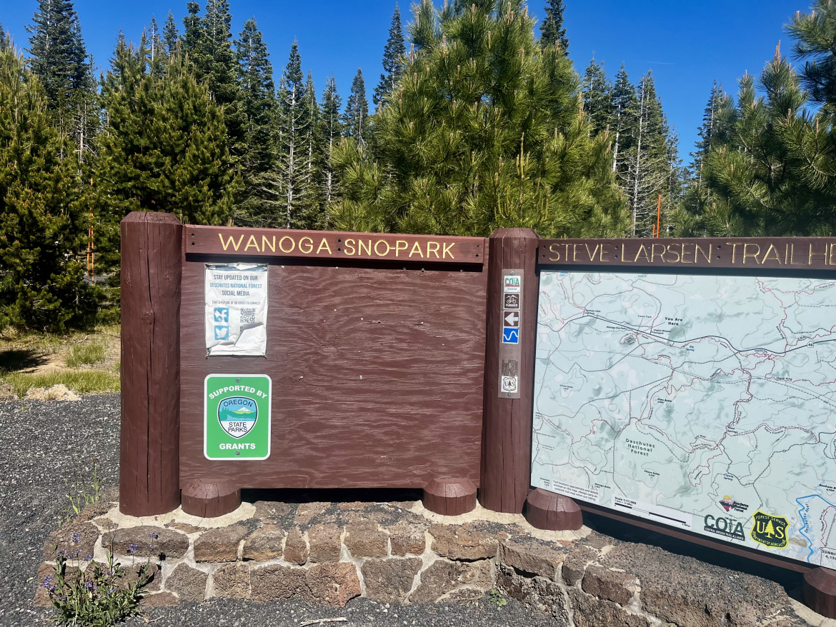 The Wanoga trailhead in Bend, Oregon