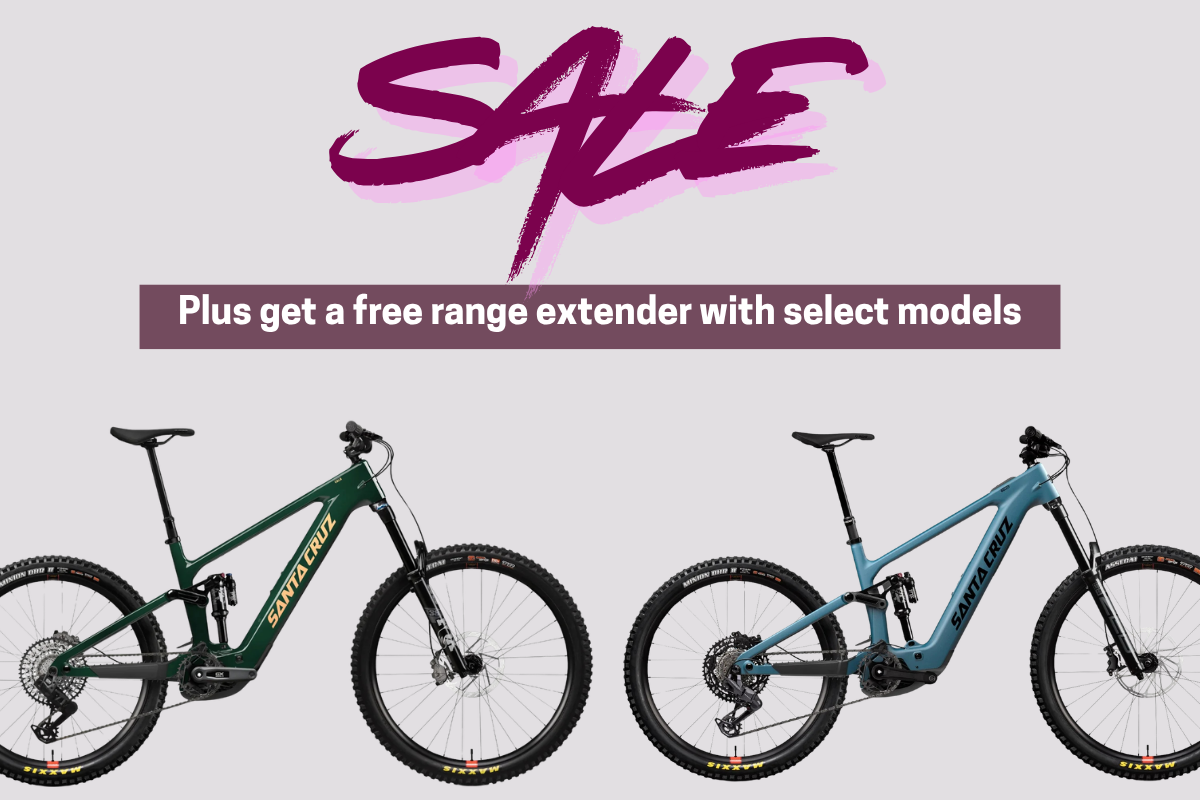 Santa Cruz eMTBs on sale and free range extender with select bikes